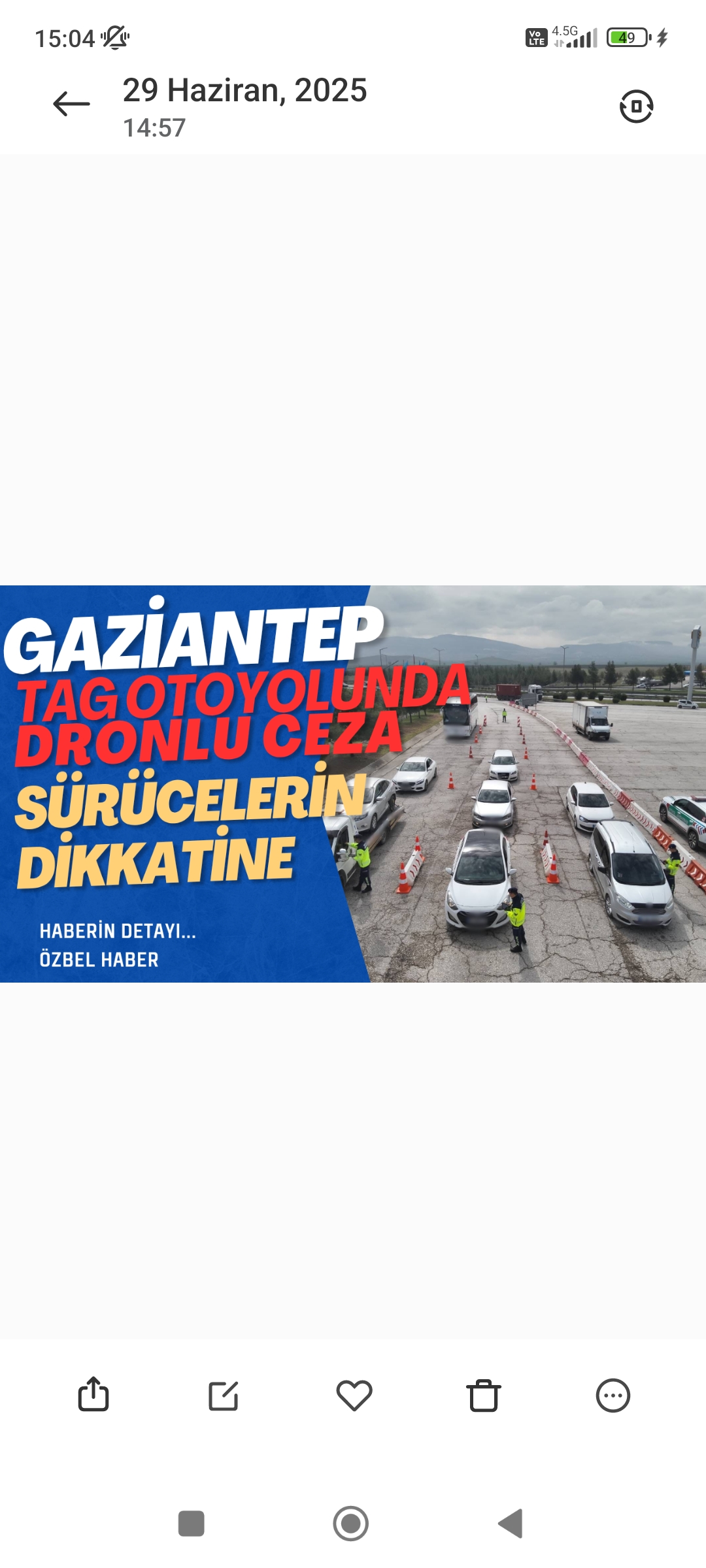 TAG Otoyolu'nda Dronlu Denetim: 99 Sürücüye 178 Bin TL Ceza!