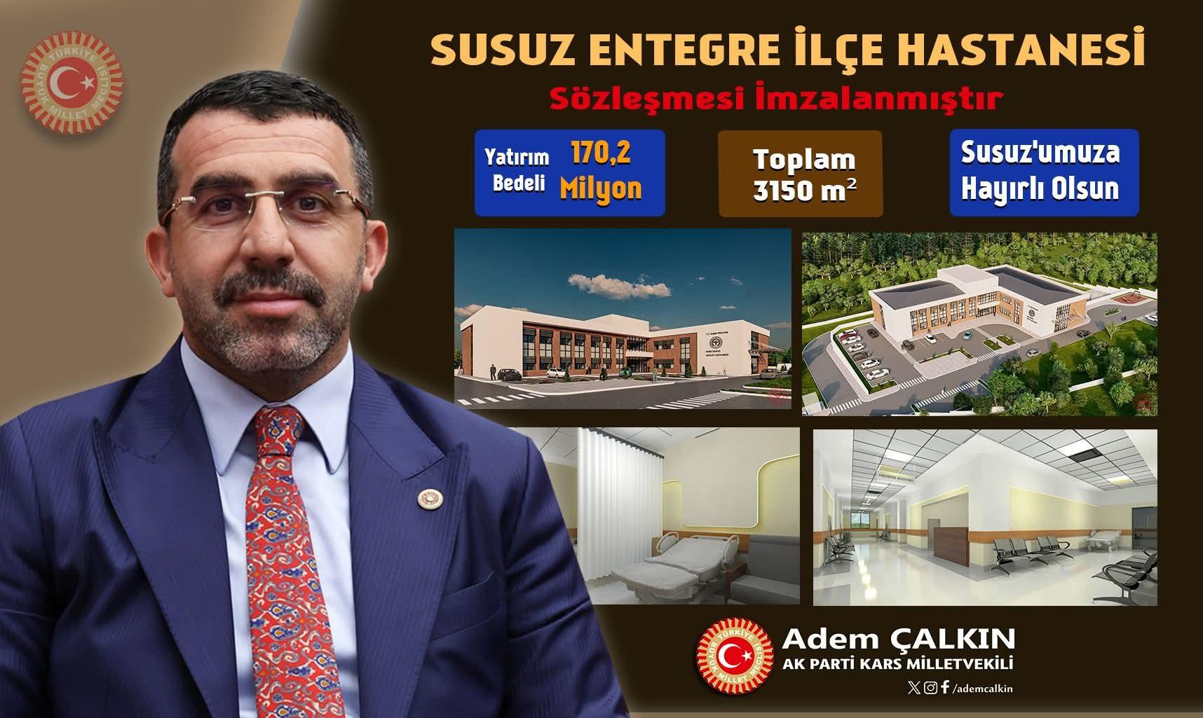 AK Parti Kars Milletvekili Adem Çalkın’dan Susuz’a Hastane Müjdesi