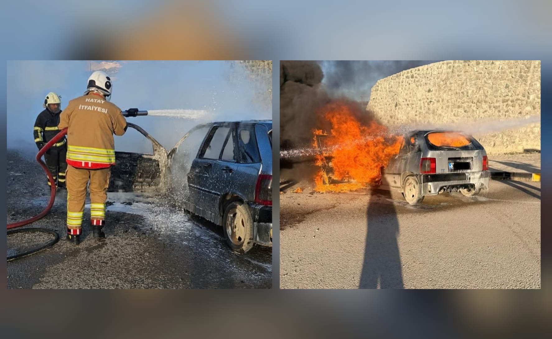 Antakya Kisecik Mahallesi’nde Araç Yangını
