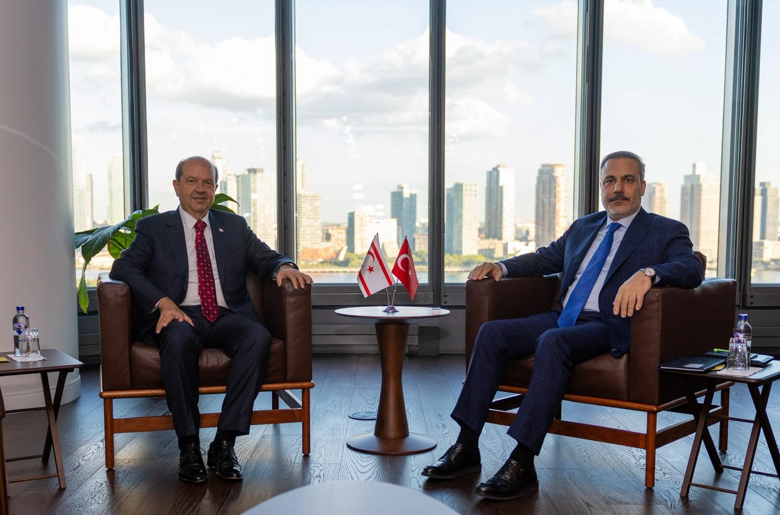 Bakan Fidan, KKTC Cumhurbaşkanı Ersin Tatar İle New York’ta Görüştü
