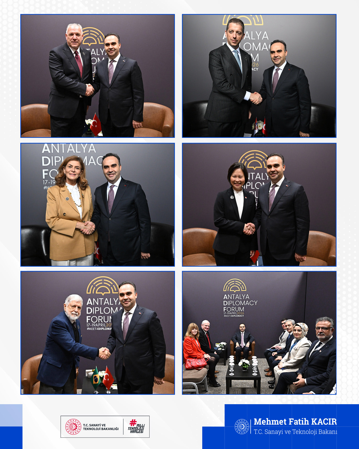 Bakan Kacır, Antalya Diplomasi Forumu’nda Diploması Trafiğini Sürdürüyor: Sanayi ve Teknolojide Küresel İş Birliği Mesajı