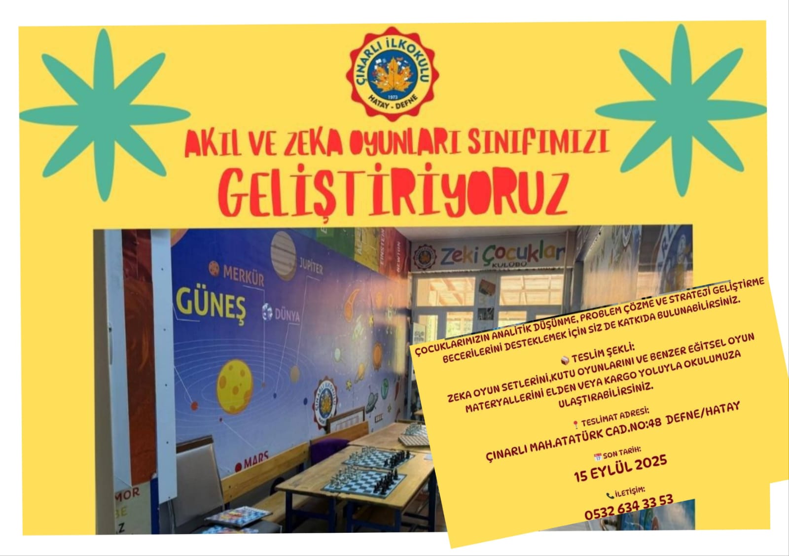 Bir Kampanyayla Kitaplık Ve Zekâ Sınıfı Oluşturulacak