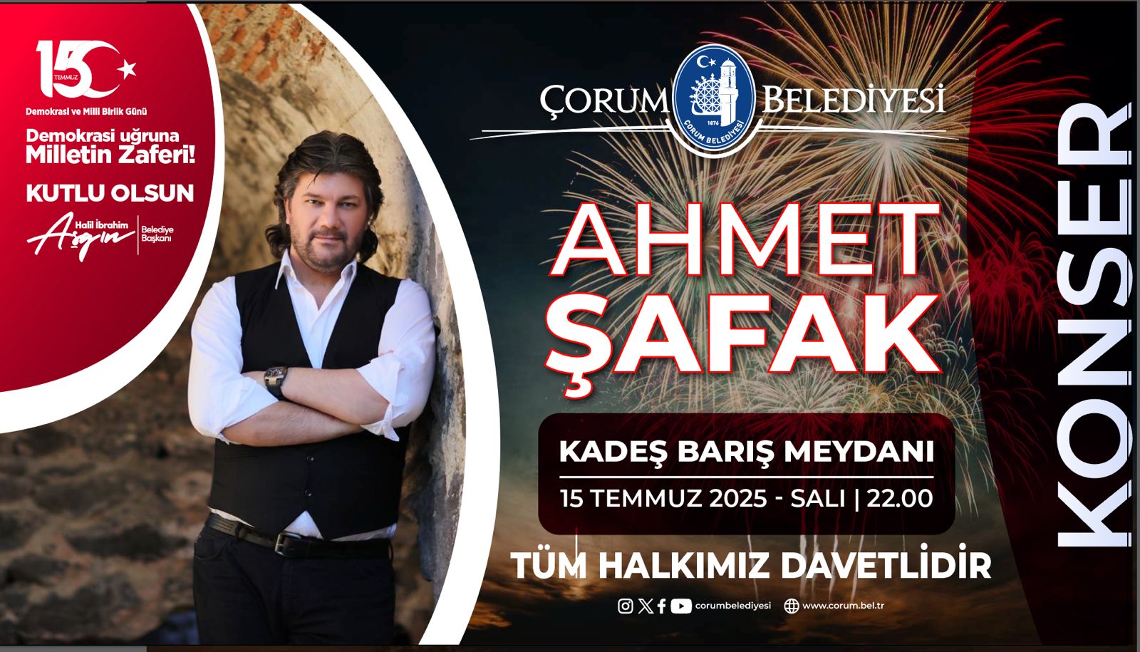 Çorum Belediyesi’nden 15 Temmuz Anma Etkinlikleri