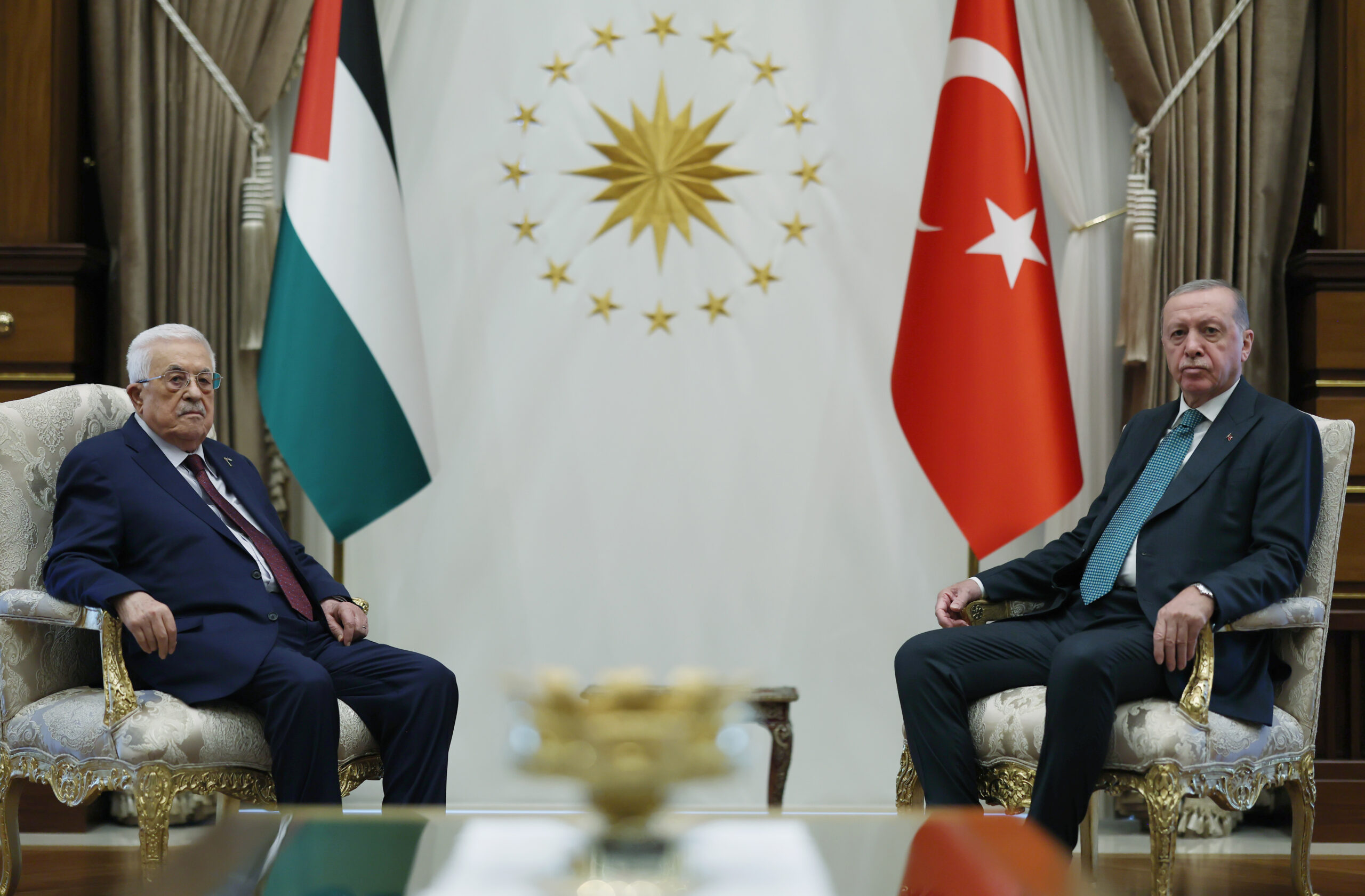 Cumhurbaşkanı Erdoğan, Filistin Devlet Başkanı Abbas İle Görüştü