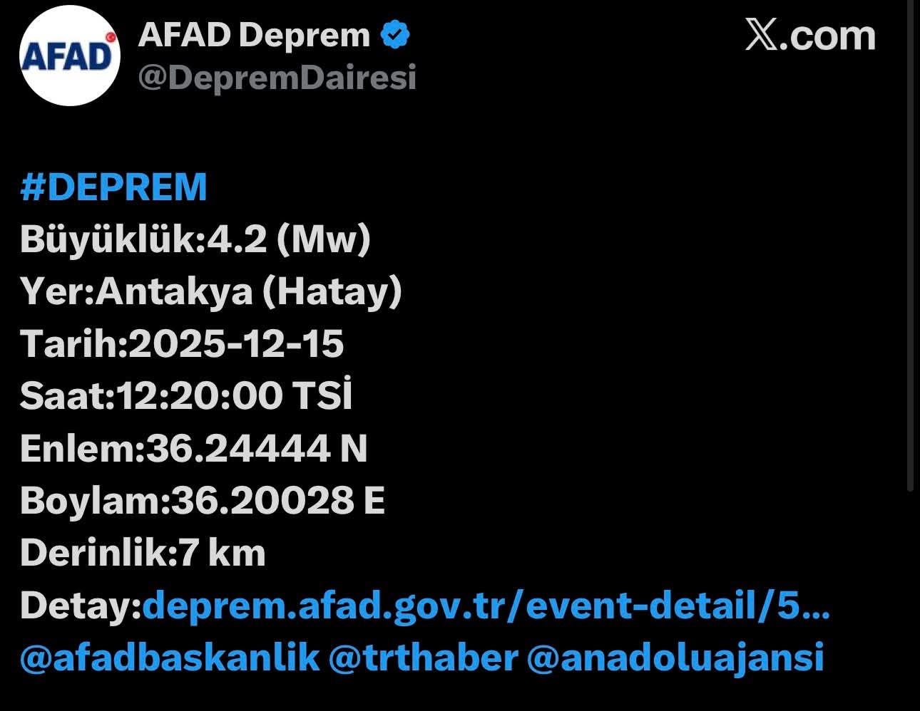 Hatay’da Deprem Paniği…