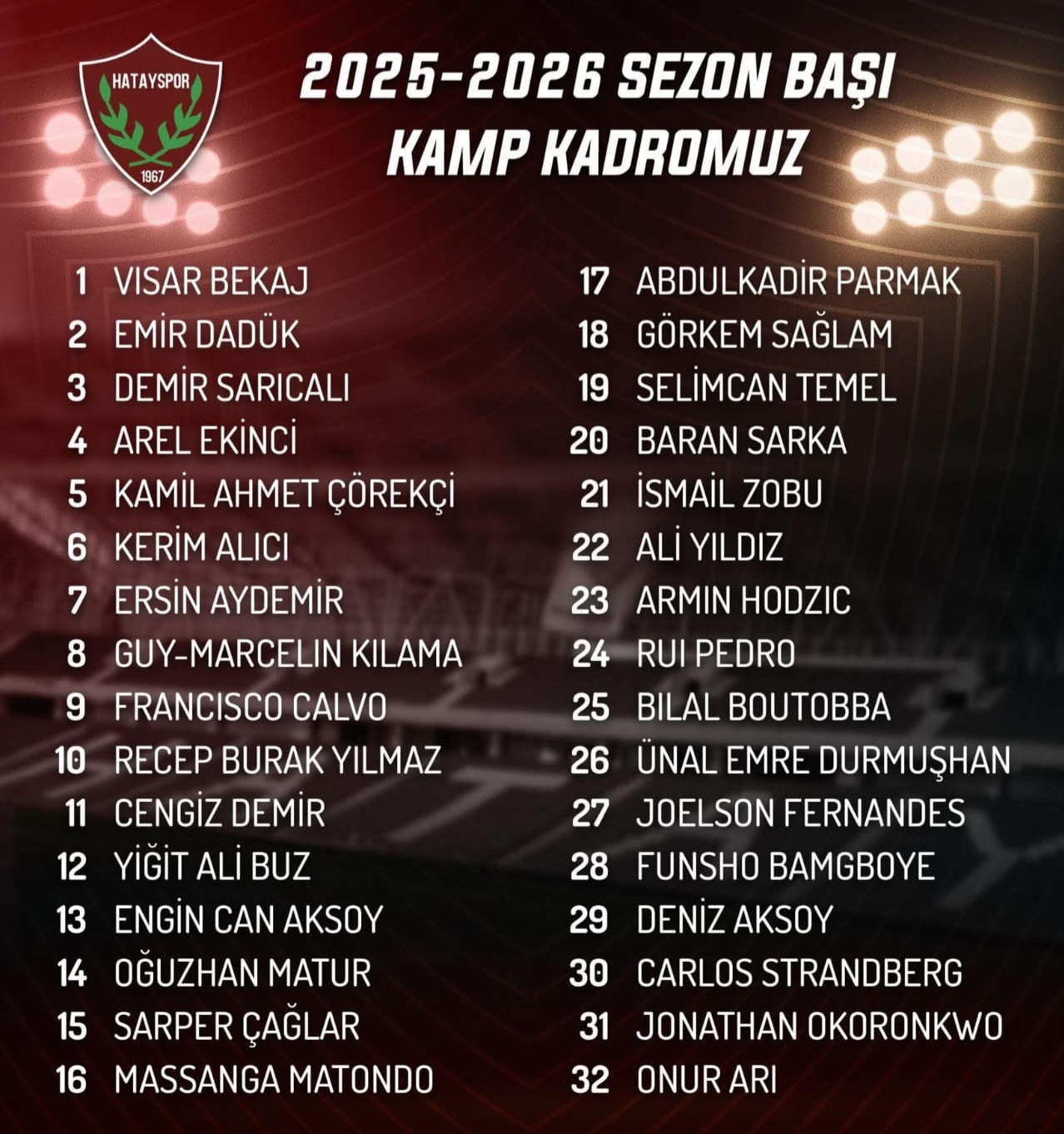 Hatayspor Yeni Sezon Hazırlıklarına Başlıyor