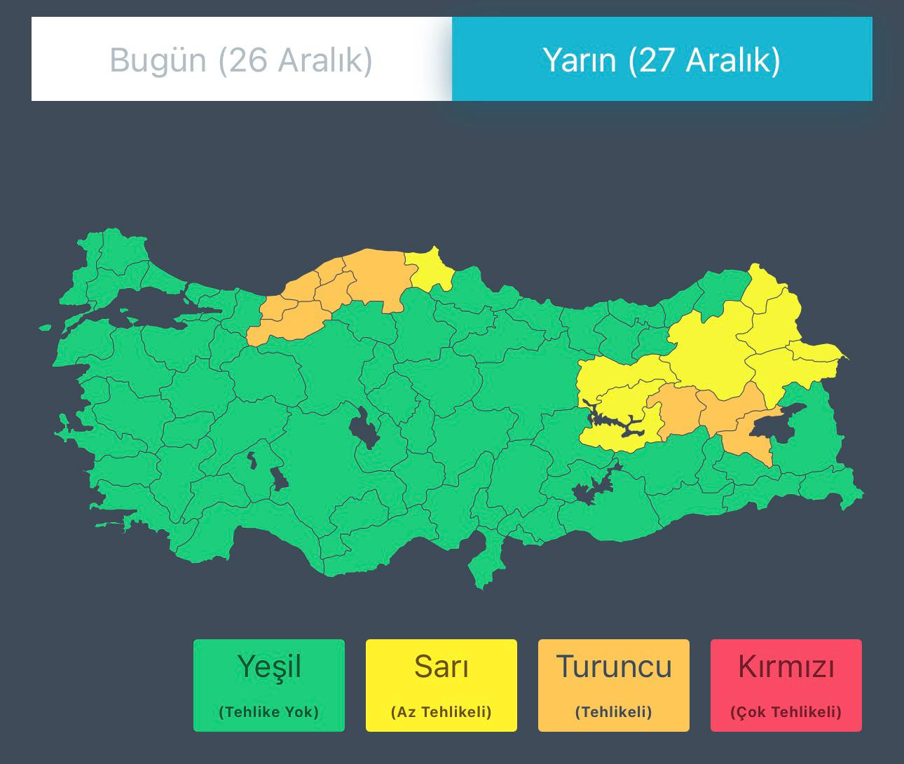 İçişleri Bakanlığı’ndan 22 İl İçin Yoğun Kar Yağışı Uyarısı