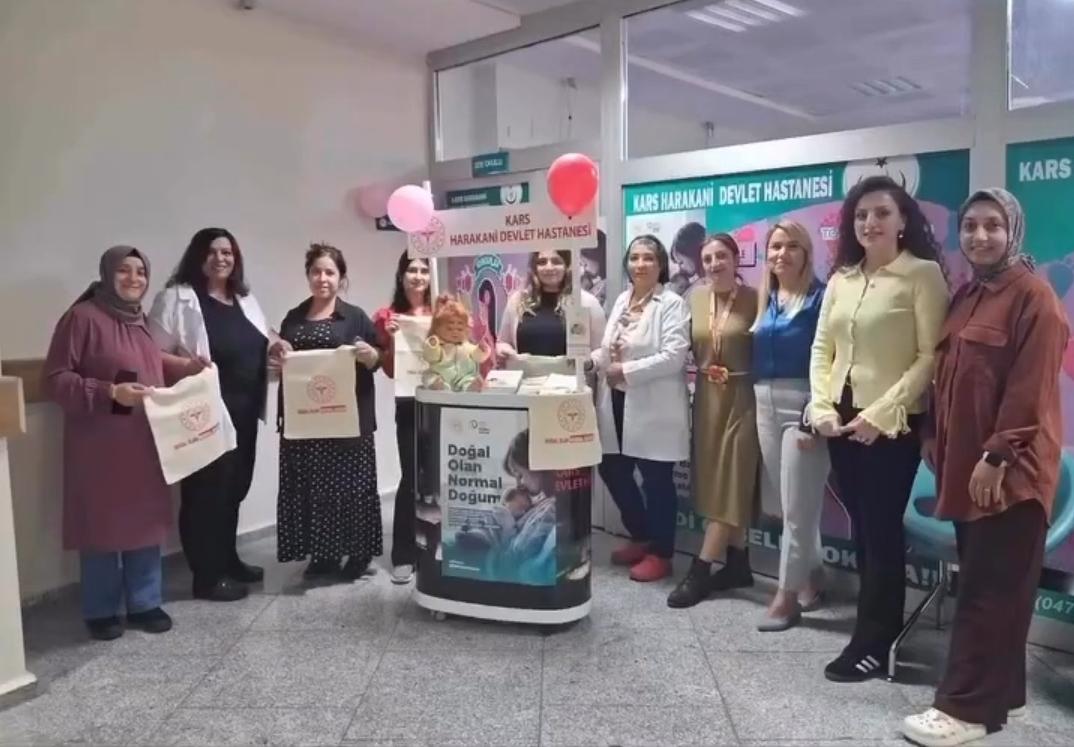 Kars Harakani Devlet Hastanesi’nde “1-7 Ekim Normal Doğum Haftası” Etkinliği