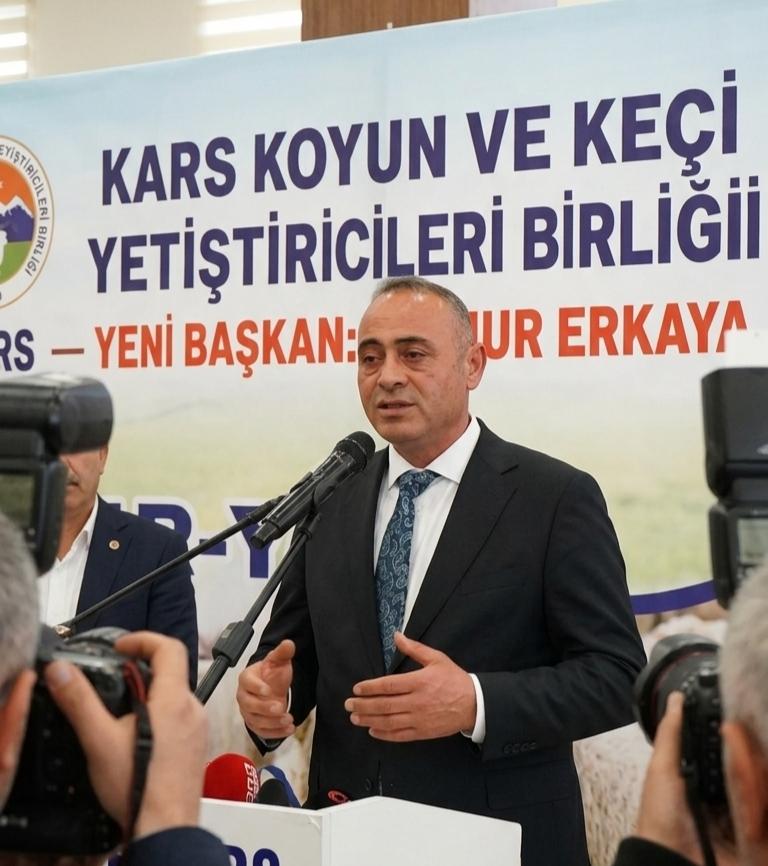 Kars Koyun ve Keçi Yetiştiricileri Birliği Başkanı Cumhur Erkaya, 527 Oyla Seçildi