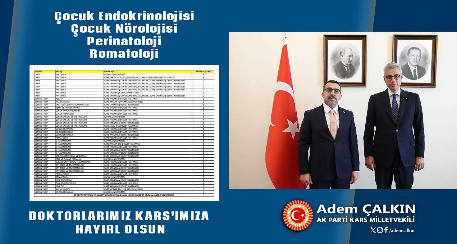 Kars’a 53 Yeni Doktor Atandı
