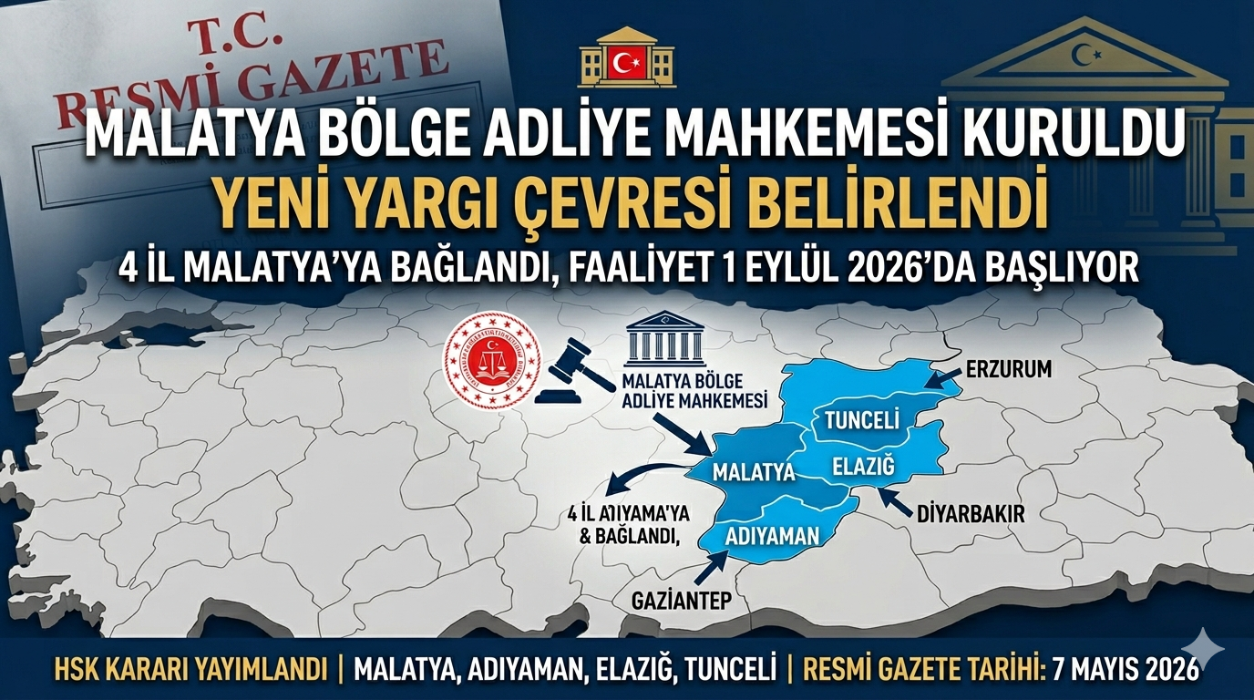 Malatya Bölge Adliye Mahkemesi Kuruldu, Yeni Yargı Çevresi Belirlendi