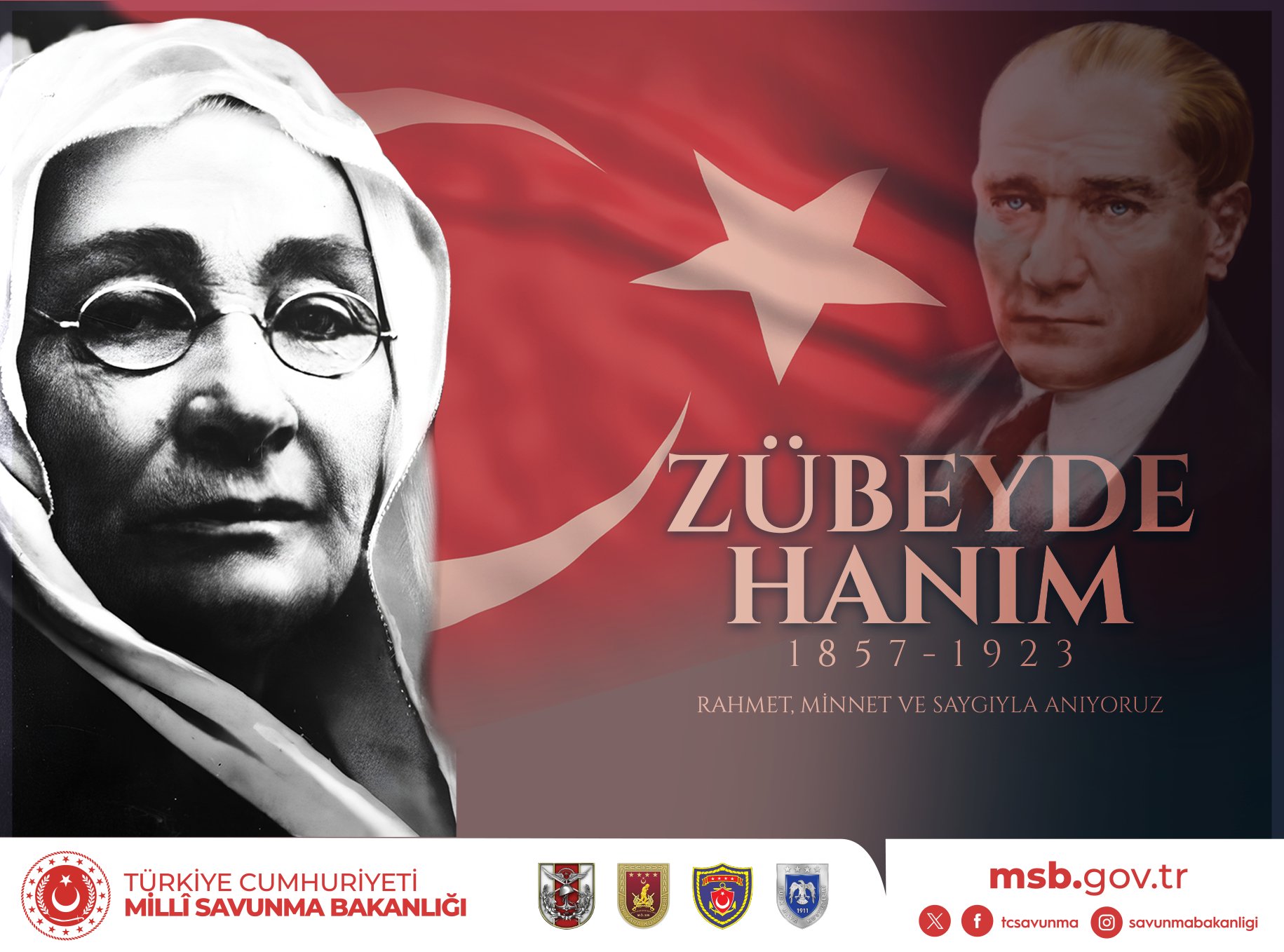 MSB’den Zübeyde Hanım İçin Anma Mesajı