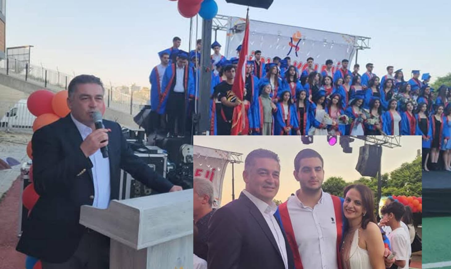 Mullaoğlu, oğlunun lise mezuniyetinde gurur yaşadı