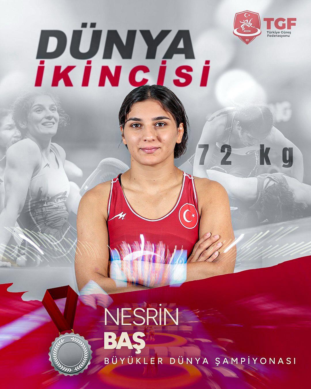 Nesrin Baş, Dünya Güreş Şampiyonası’nda Gümüş Madalya Kazandı