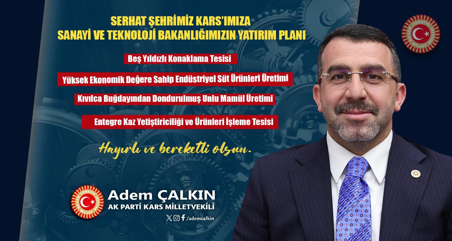 Sanayi ve Teknoloji Bakanlığı’nın Kars Yatırım Planı Resmi Gazete’de Yayımlandı!