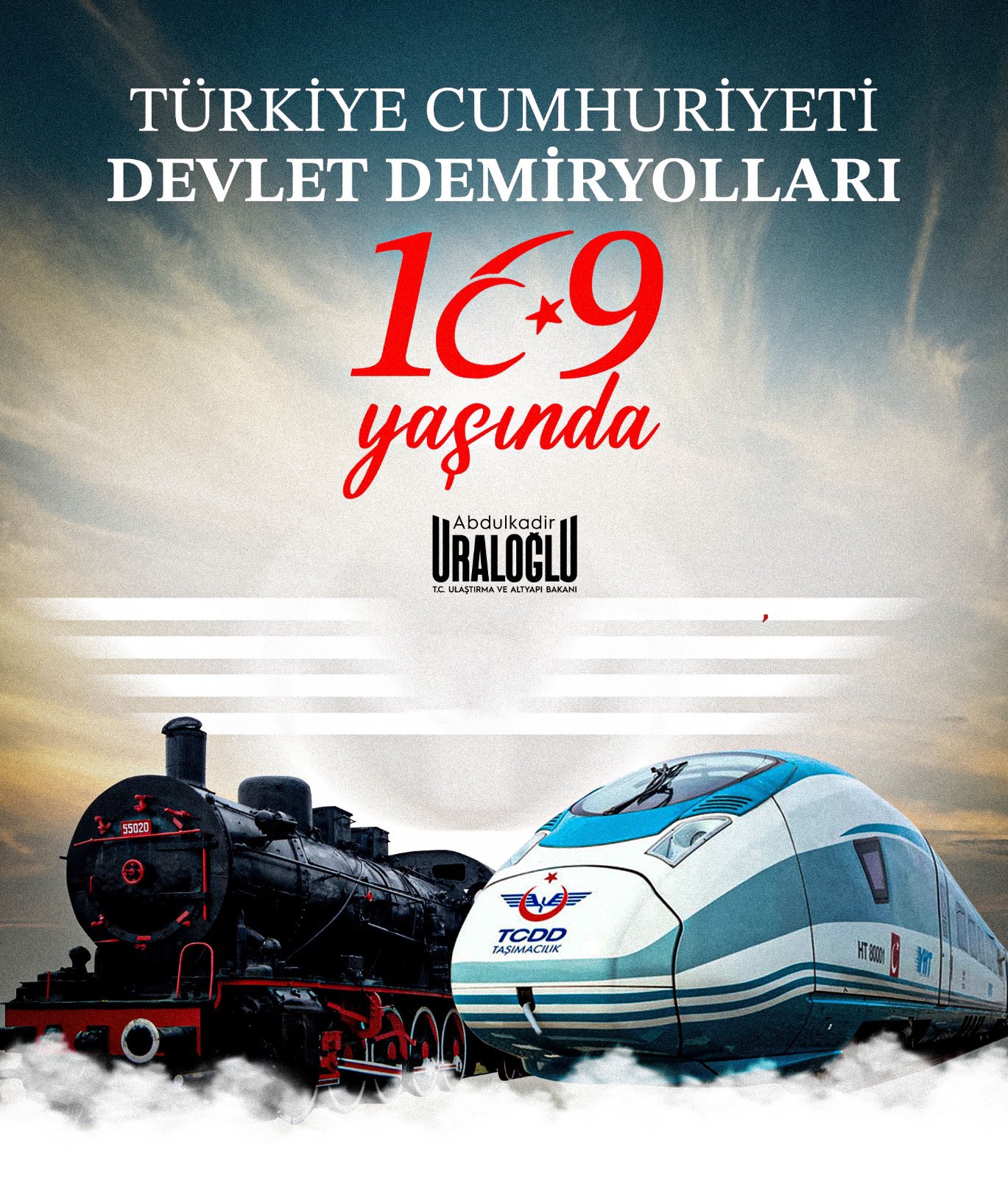 TCDD 169 Yaşında: Bakan Uraloğlu’ndan Kutlama Mesajı