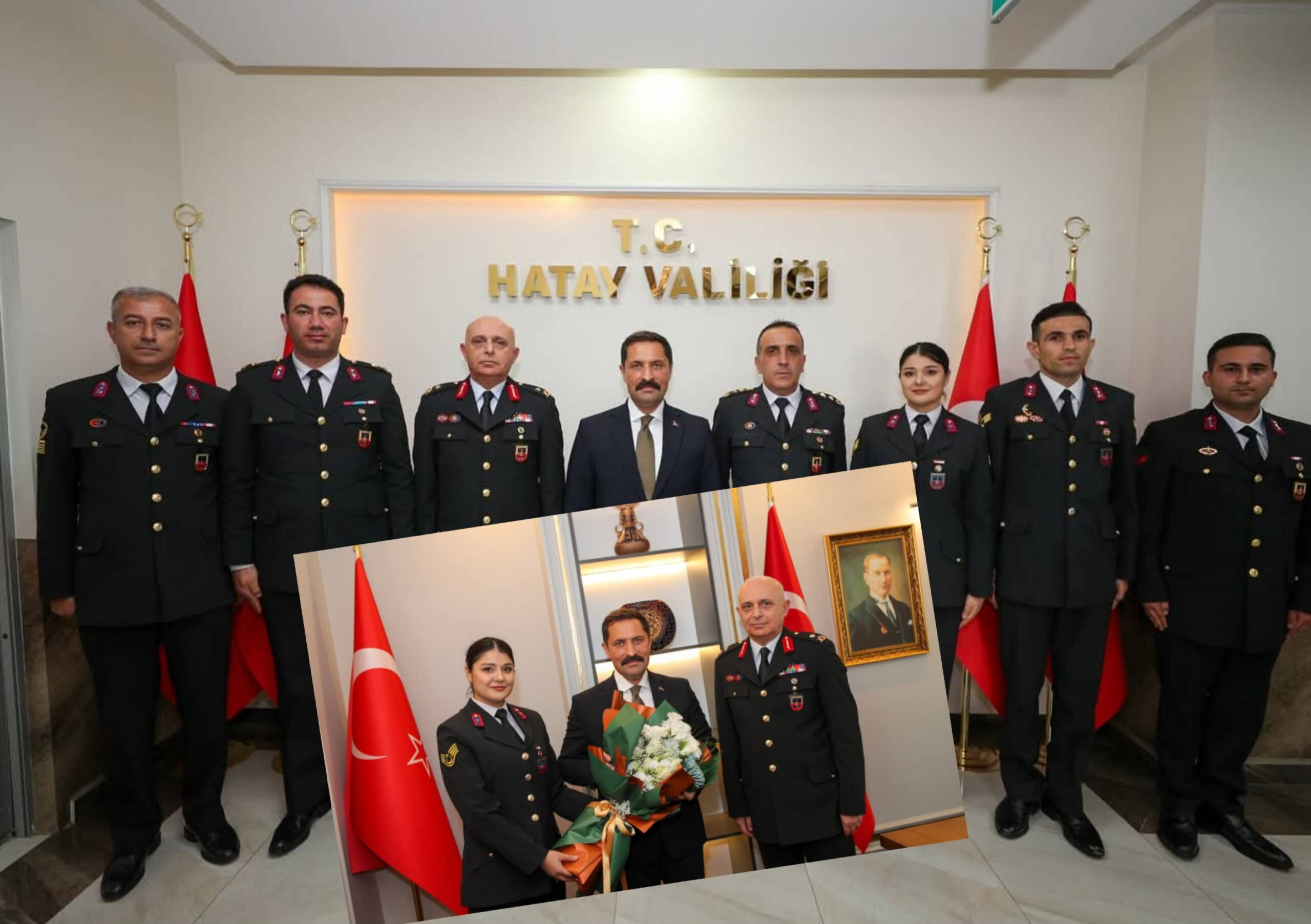 Vali Masatlı, Jandarma Komutanı ve personeli makamında kabul etti