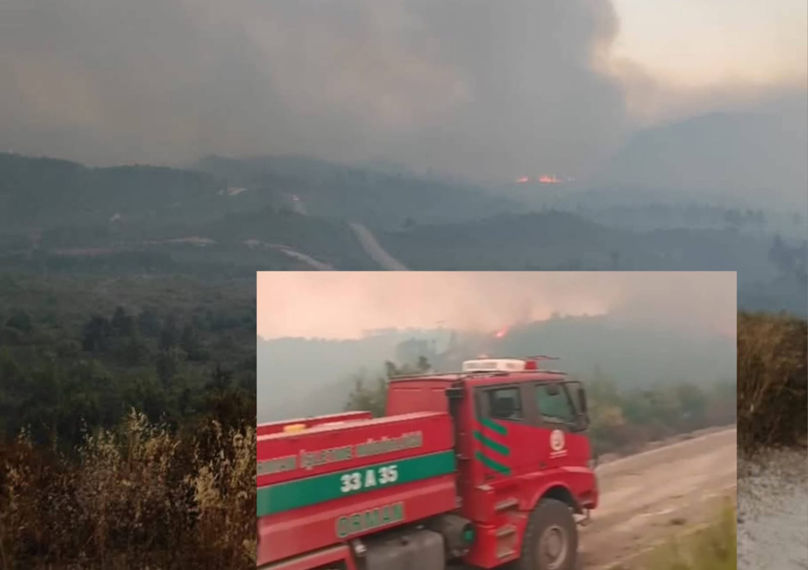Yayladağı Çamlıtepe Karakolu çevresinde yangın çıktı