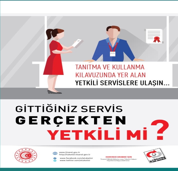 Yetkili servis bilgisi için “SERBİS”
